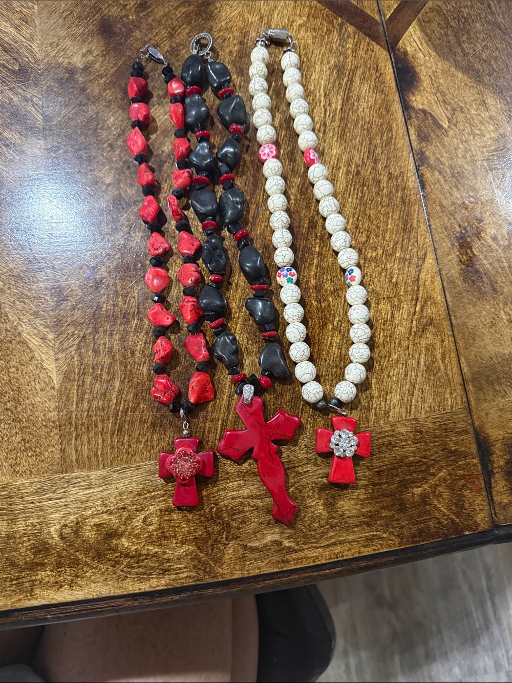 Red Cross Pendant Necklace - Women Jewelry